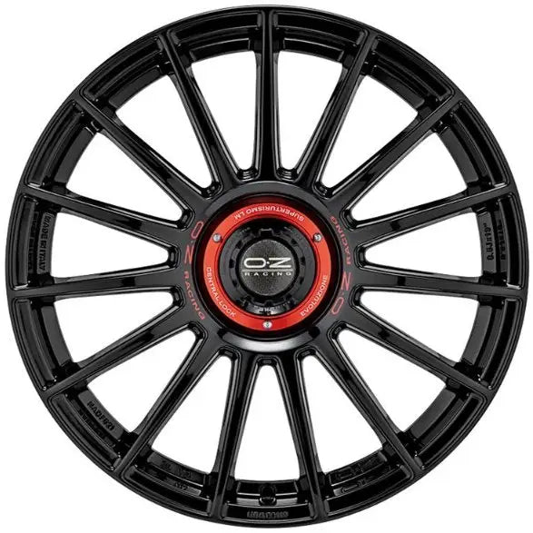 Felg Oz Superturismo Evoluzione Gloss Black - Red Lettering 8,5x20 5x112 Et45