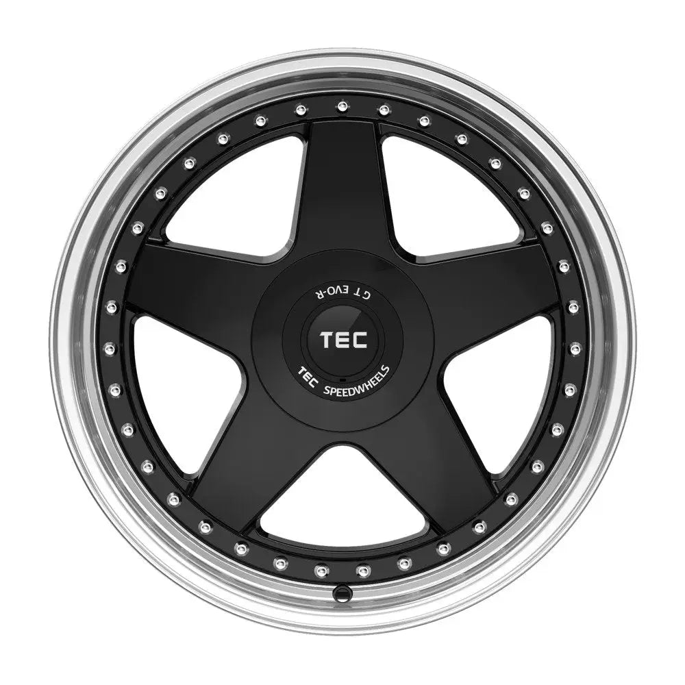 Felg Tec Speedwheels Gt Evo-r Black Glossy Lip Polished 8x18 5x112 Et35