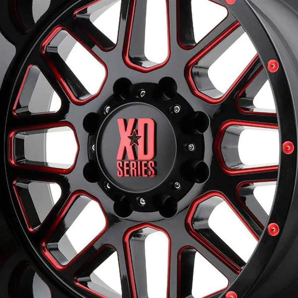 Felg Xd820 Grenade Satin Black Milled/red Clear Coat Xd Series 20x10 Et-24 5x127 - 2