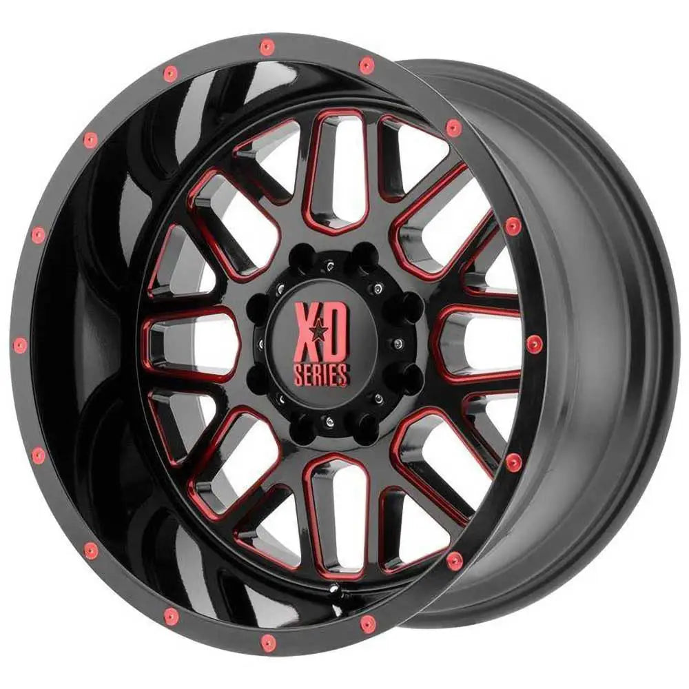 Felg Xd820 Grenade Satin Black Milled/red Clear Coat Xd Series 20x10 Et-24 5x127 - 1