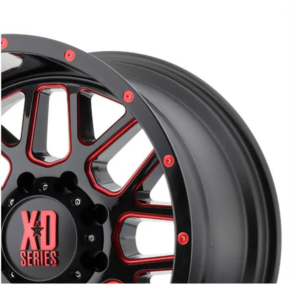 Felg Xd820 Grenade Satin Black Milled/red Clear Coat Xd Series 20x9 Et18 6x139.7
