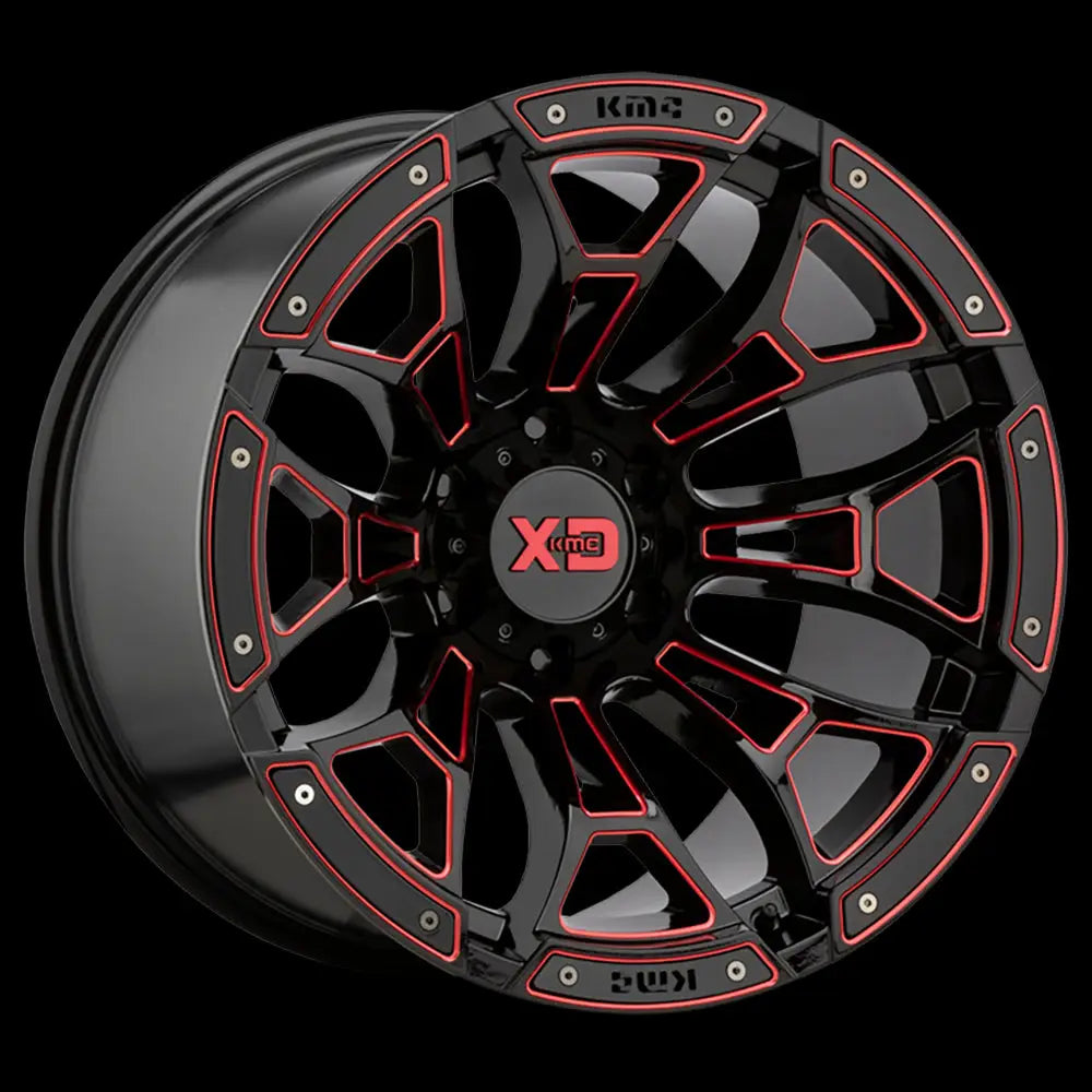 Felg Xd841 Boneyard Gloss Black Milled W/ Red Tint Xd Series 20x10 Et-18 8x165.1 - 1