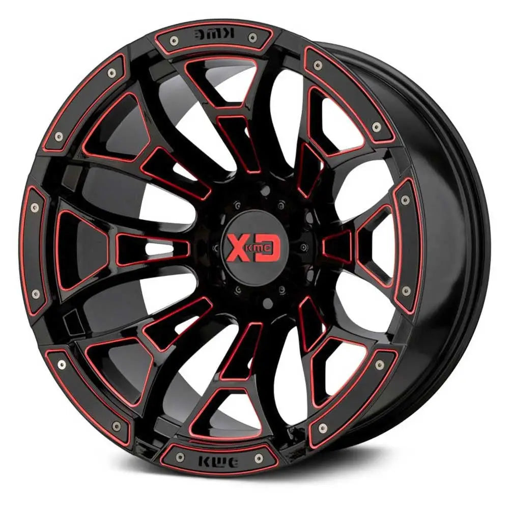 Felg Xd841 Boneyard Gloss Black Milled With Red Tint Xd Series 20x10 Et-18 6x139.7 - 1