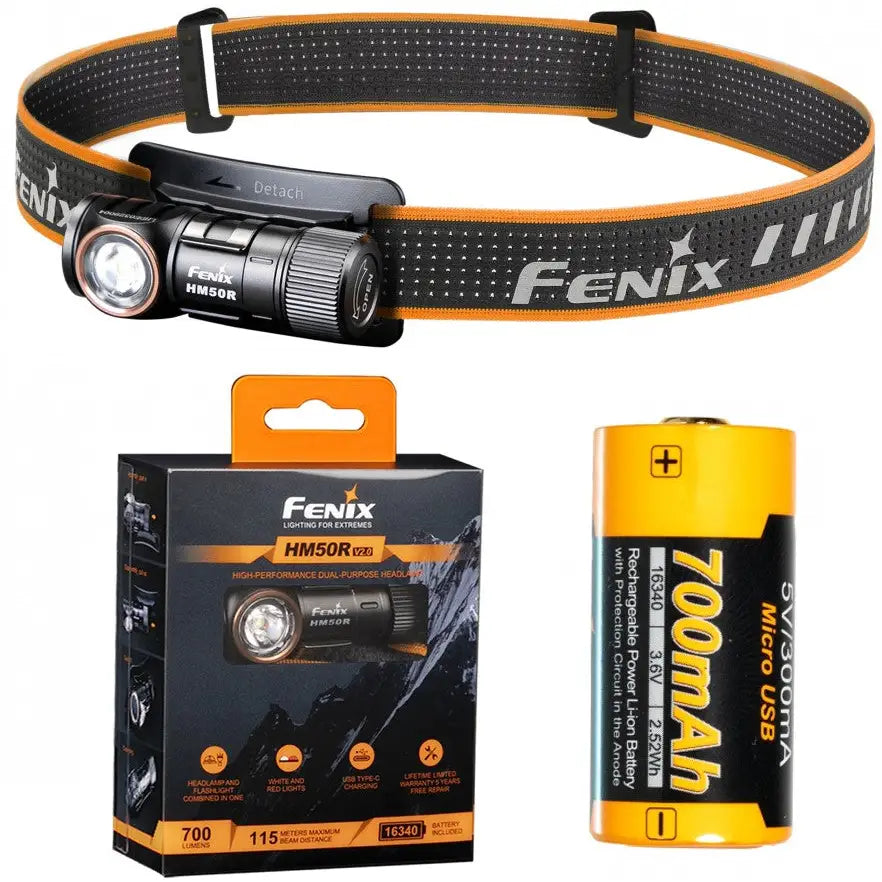 Fenix Led-lykt Pannebånd Hodelykt Oppladbar - 1