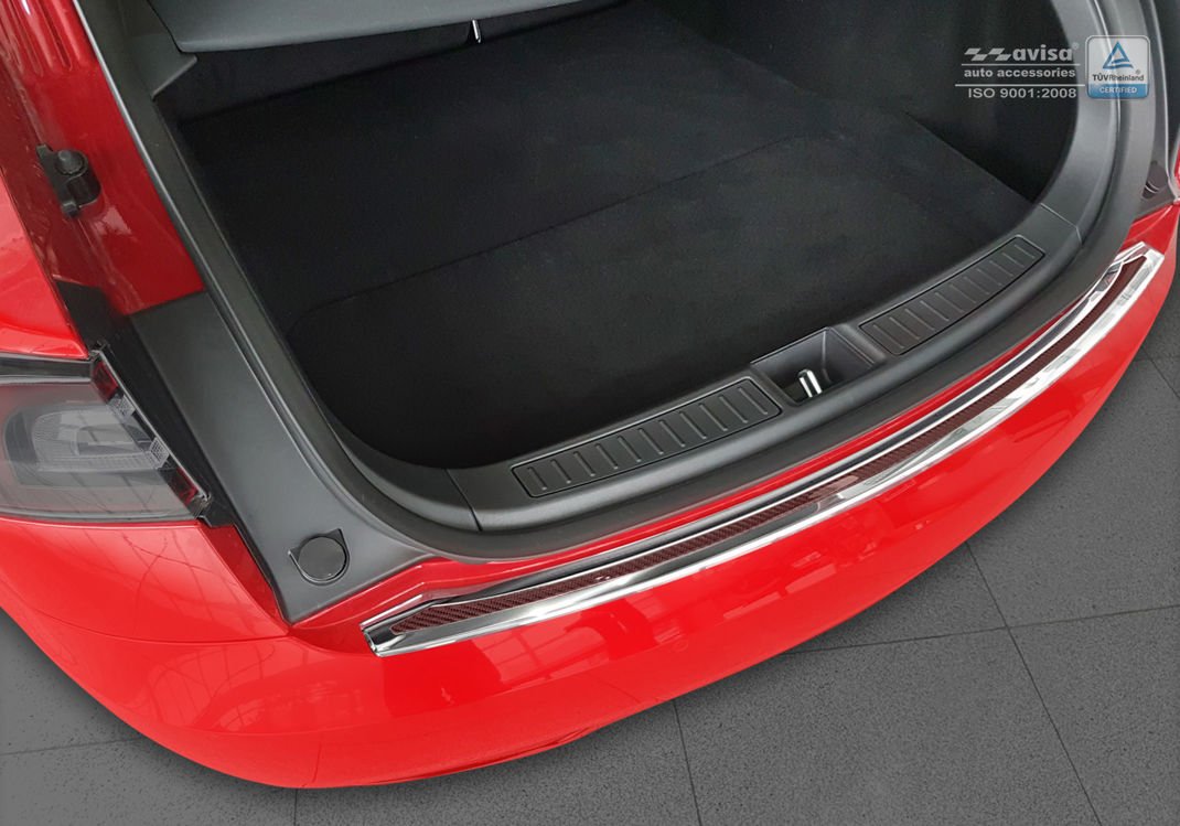 Avisa bakfangerbeskytter til Tesla Model S – rustfritt stål og carbon