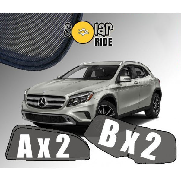 Sr solskjerm i akryl til Mercedes GLA (X156) med enkel montering og god ventilasjon