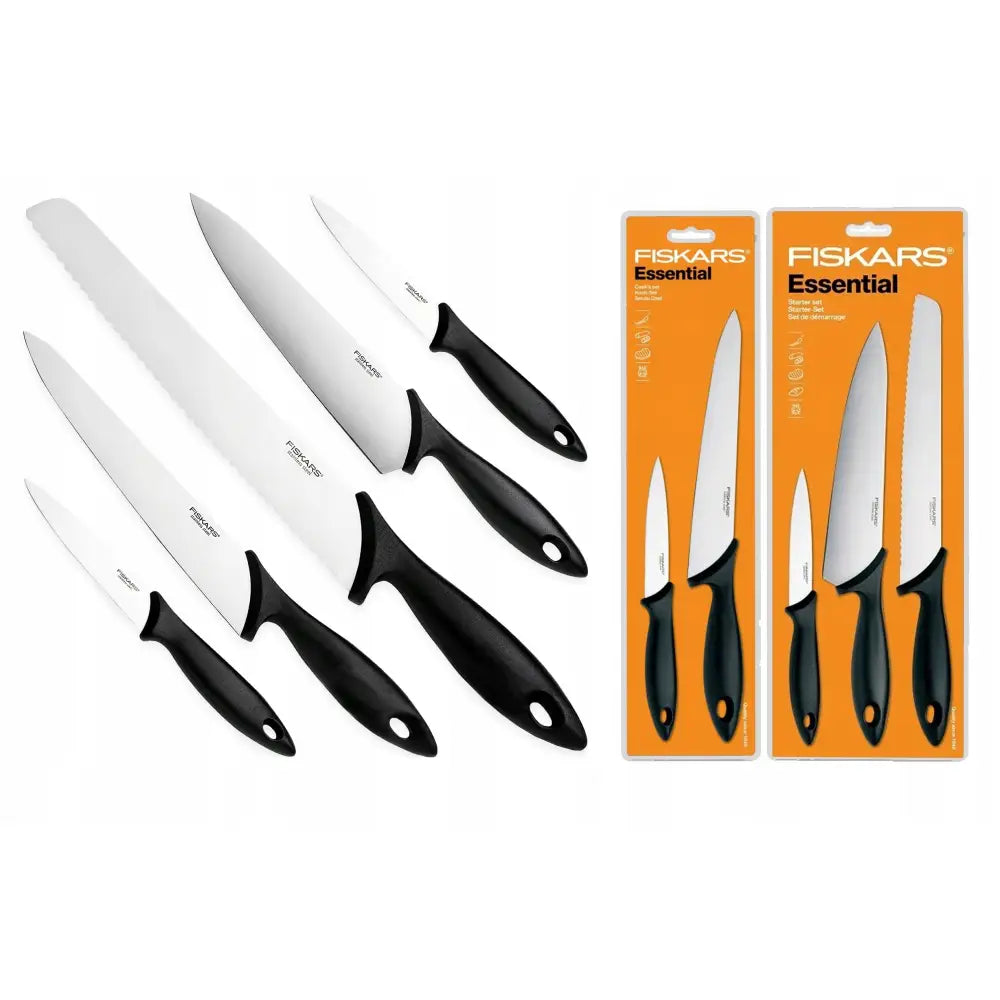 Fiskars Knivsett - Komplett Sett Med 5 Skarpe Kokkekniver - 1