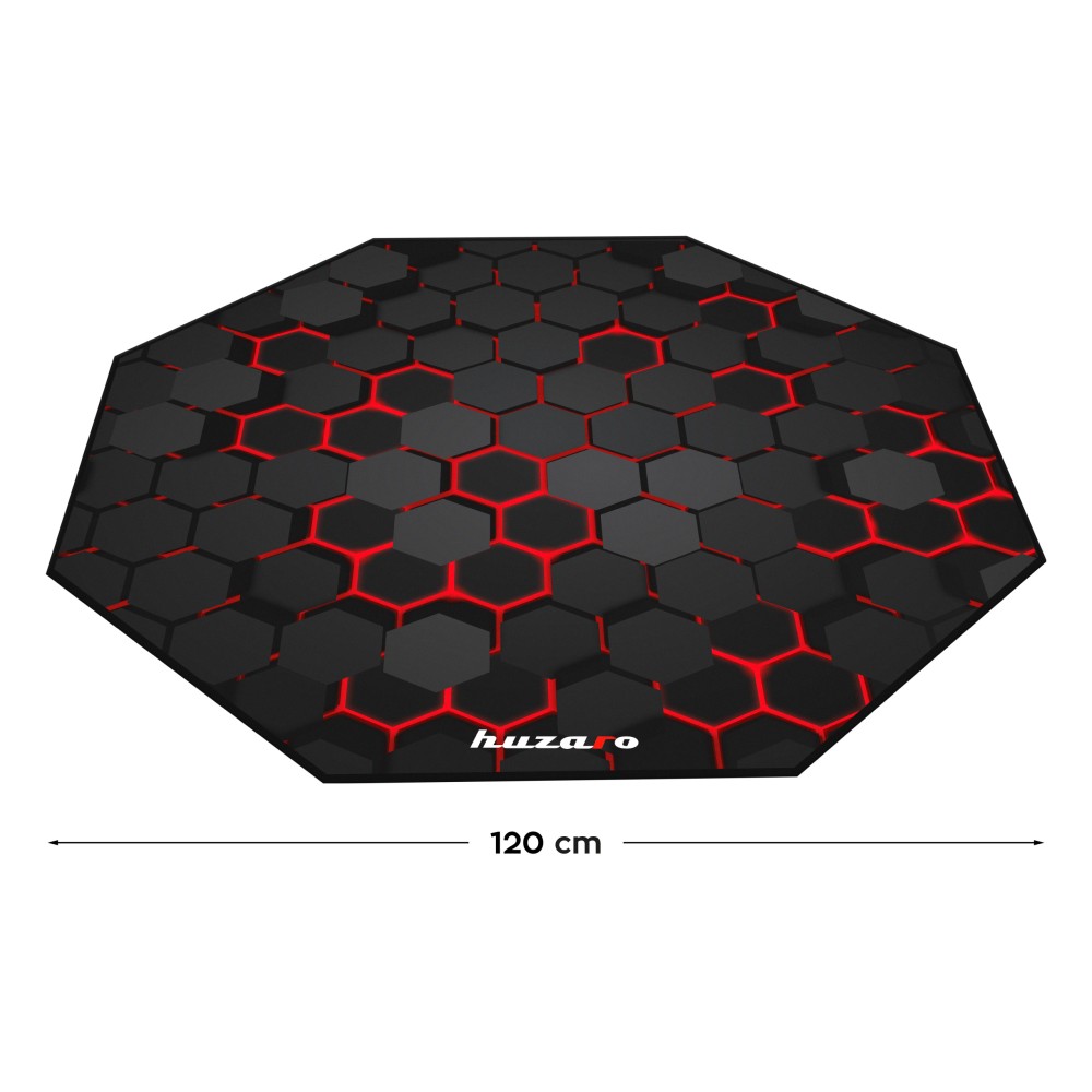 Huzaro FloorMat 2.0 gulvmatte svart – sidevisning med tykkelse synlig