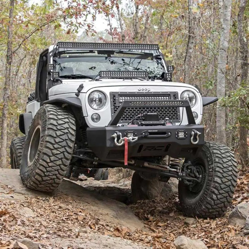 Foran Stål Stubby Støtfanger - Jeep Wrangler Jk 2 d 07-18 - 6