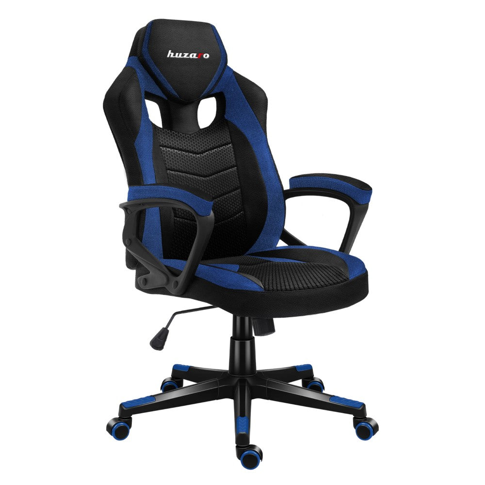 Huzaro Force 2.5 blå mesh gamingstol sett forfra