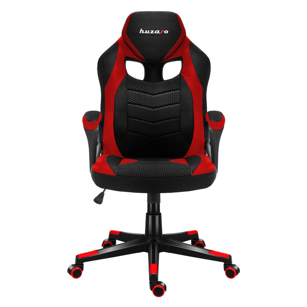 Gamingstol Huzaro Force 2.5 Red Mesh sett fra siden