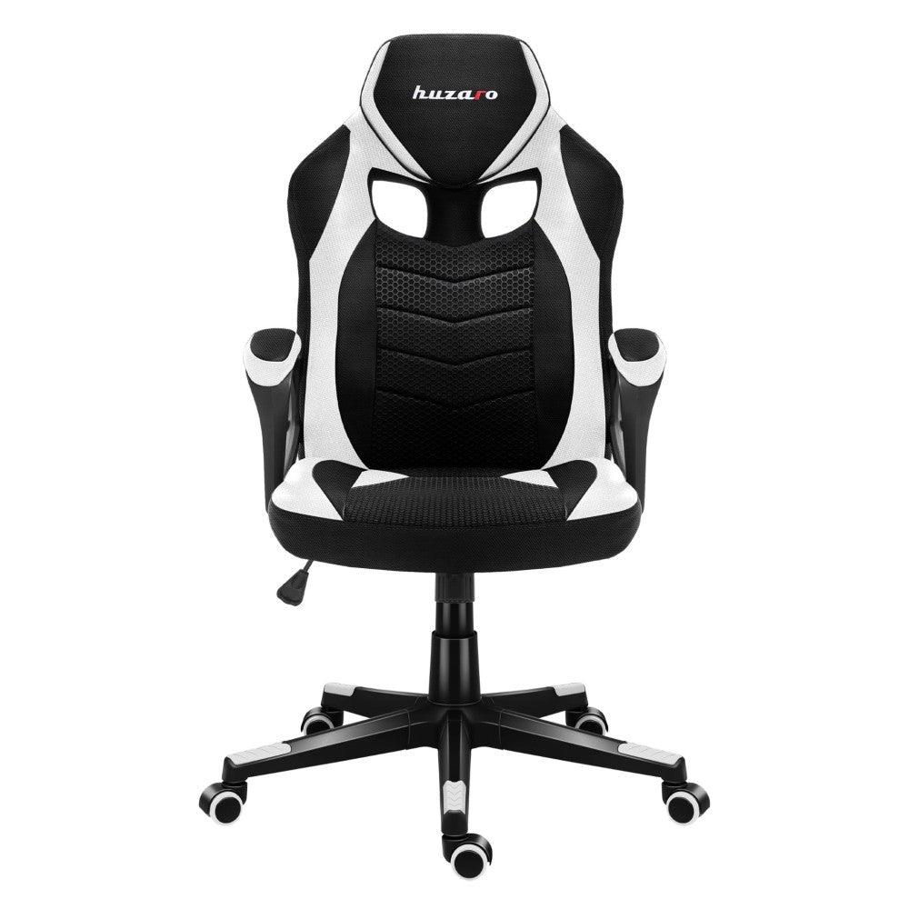 Huzaro Force 2.5 White Mesh gamingstol sett fra siden
