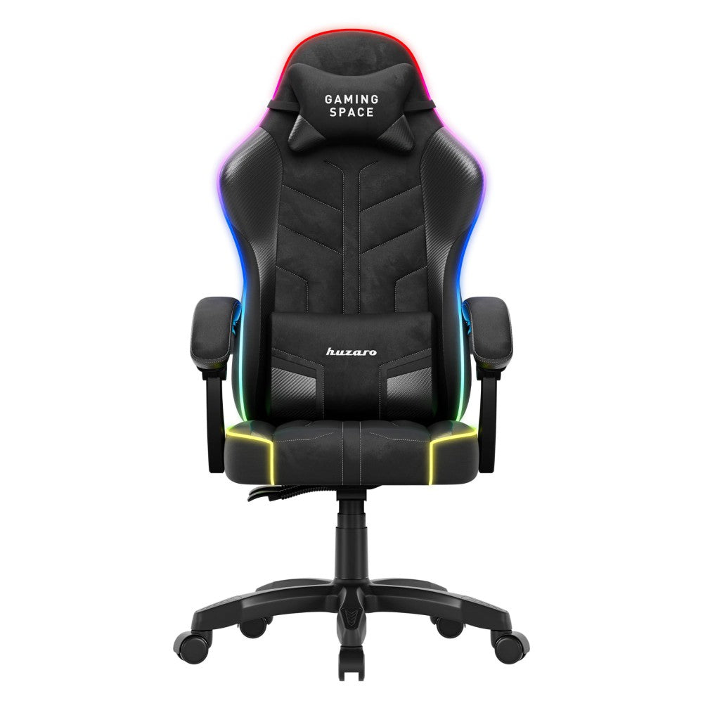 Huzaro Force 2.7 svart gamingstol RGB – sidevisning høyre