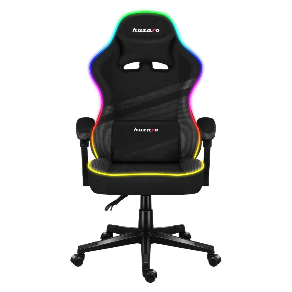 Huzaro FORCE 4.4 Svart RGB Mesh – sidevisning med synlig SideRest-mekanisme