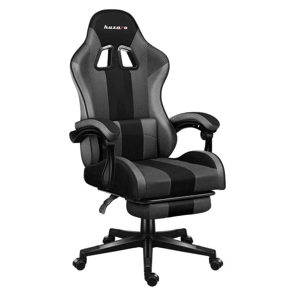 Huzaro Force 4.7 Grå Mesh gamingstol sett forfra med grå mesh-rygg