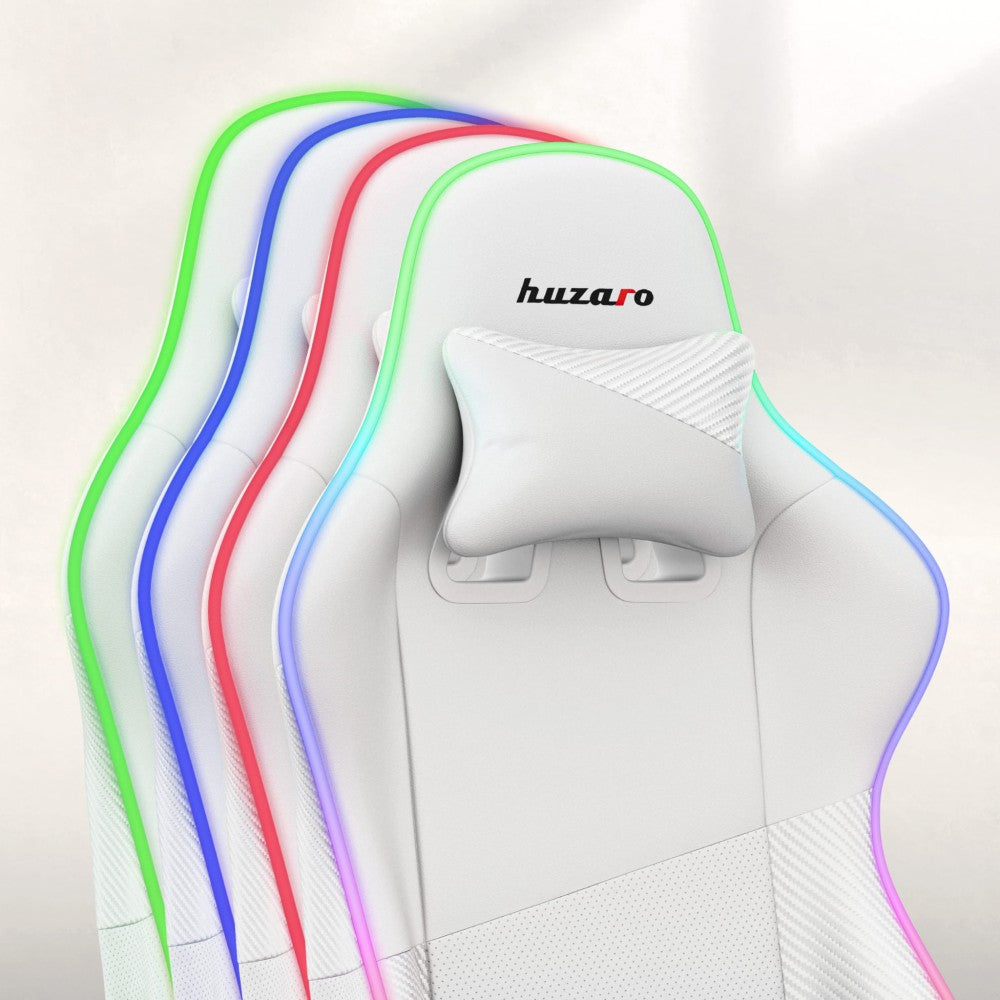 Huzaro Force 6.2 Hvit RGB – nakke- og korsryggpute, detaljbilde