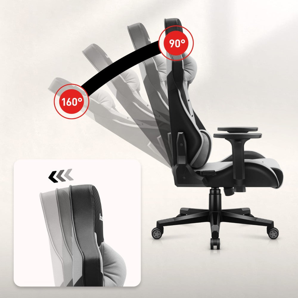 Huzaro FORCE 7.6 grå – ryggstøtte med SideRest-mekanisme