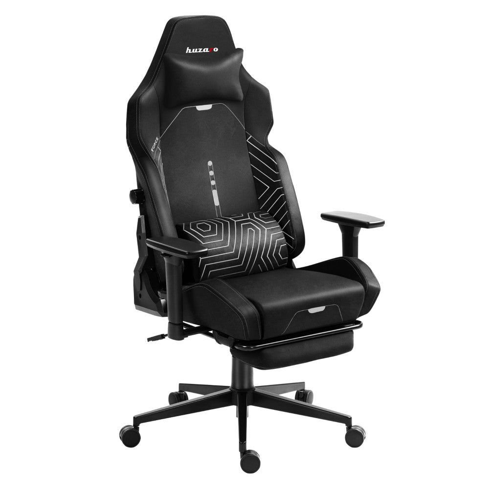 Huzaro FORCE 8.1 Svart gamingstol – forsidevisning med justerbare armlener