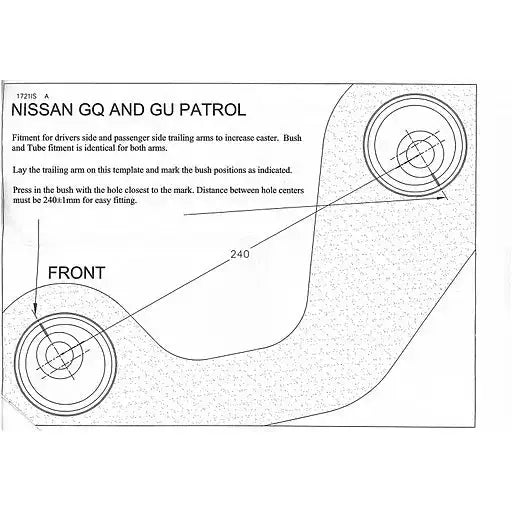 Foringer Sett Eksentrisk - Nissan Patrol Y60/y61 - 2