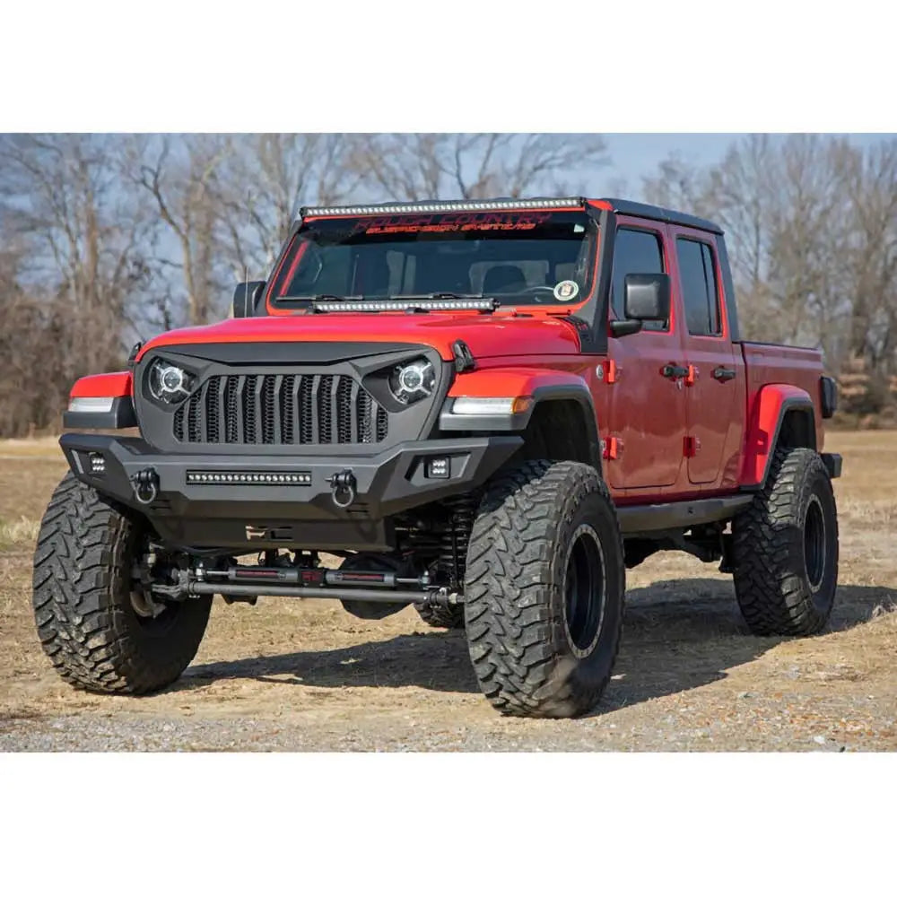 Fremre Støtfanger Med Beskyttelsesplate Og Lykter Fra Rough Country - Jeep Gladiator Jt 20- - 9