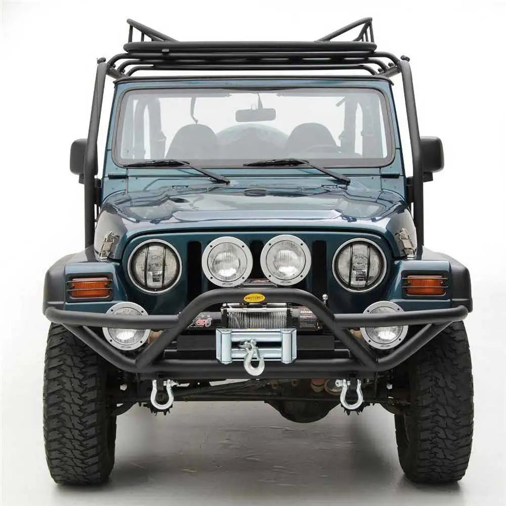 Front Stålrør Støtfanger med Bøffelbjelke Smittybilt Src - Jeep Wrangler Yj 87-95