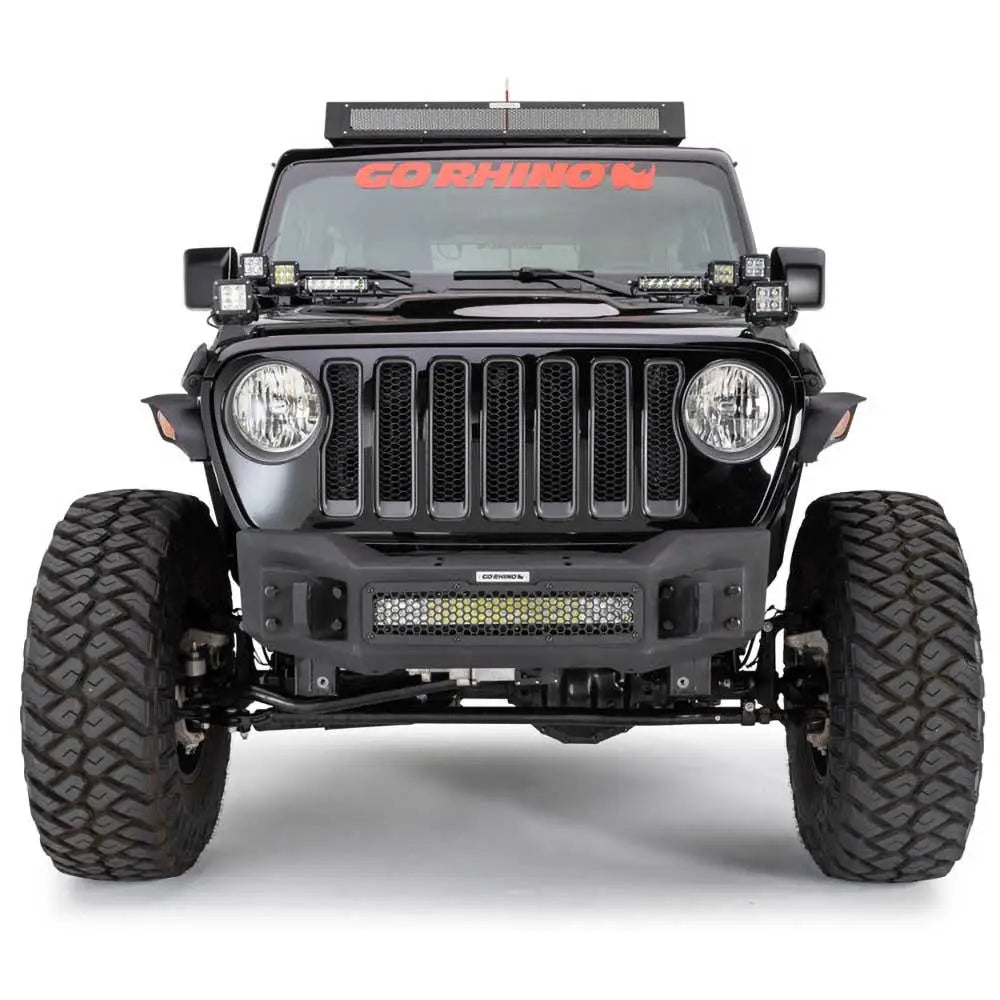 Front Stubby Bumper Go Rhino Rockline - Jeep Wrangler Jl 2 d 18- - 3