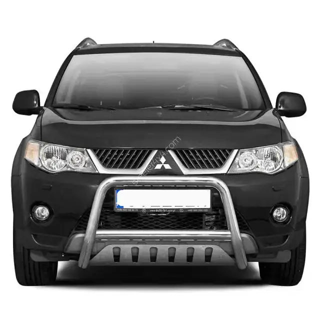 Frontbøyle Mitsubishi Outlander 07-09 Ec Godkjent Med Plate - Polert Stål 1