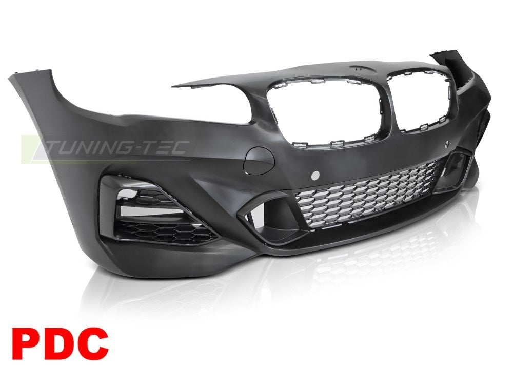 Frontfanger BMW 2-serie F46 LCI Sport Style PDC – sidevinkel som fremhever aerodynamisk profil