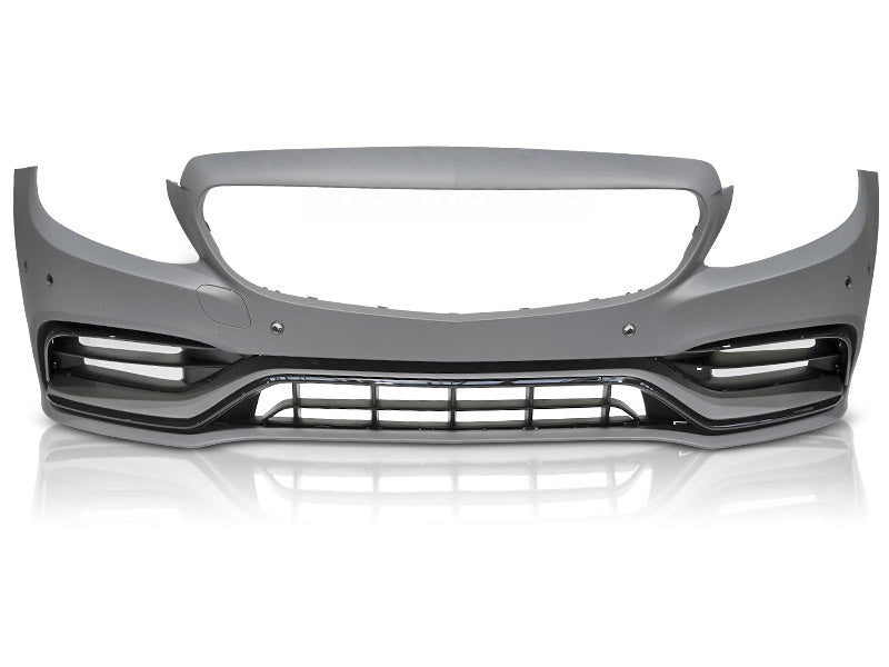 Frontfanger sportdesign Mercedes C-Klasse W205 facelift svart visning fra siden