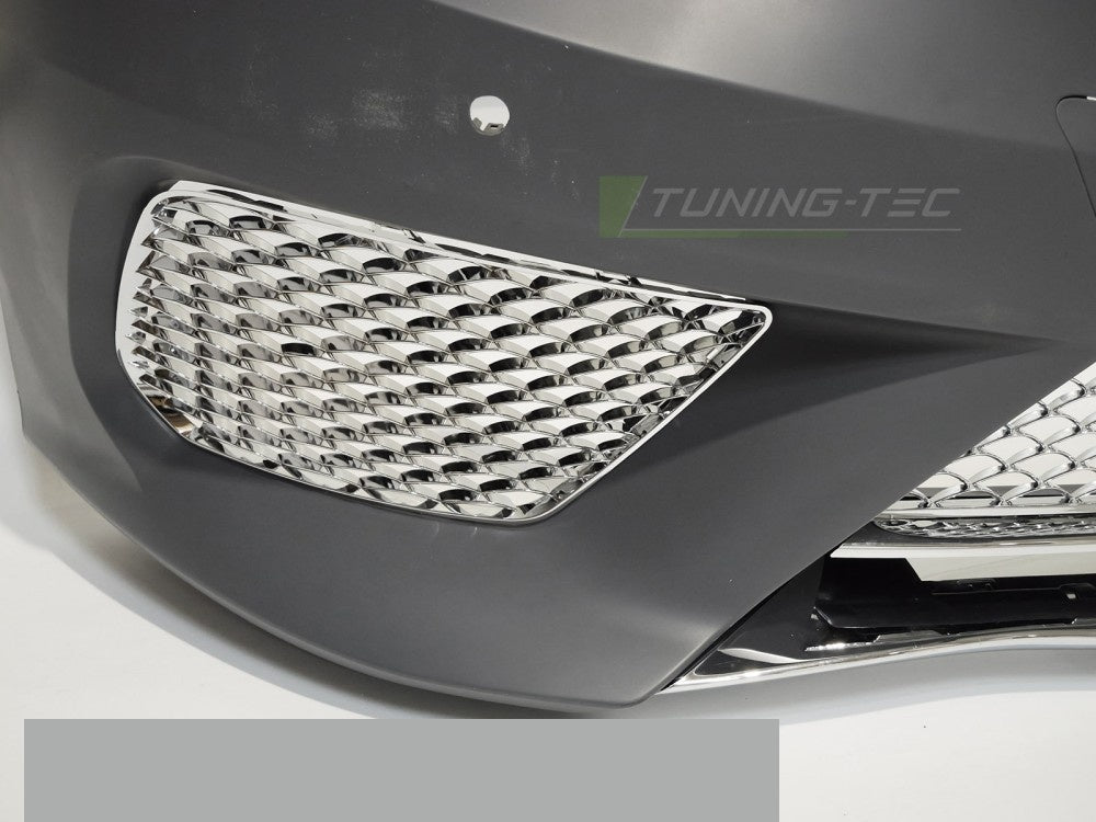 Ulakkert sport frontfanger til Mercedes W222 med parkeringssensor-utsparinger