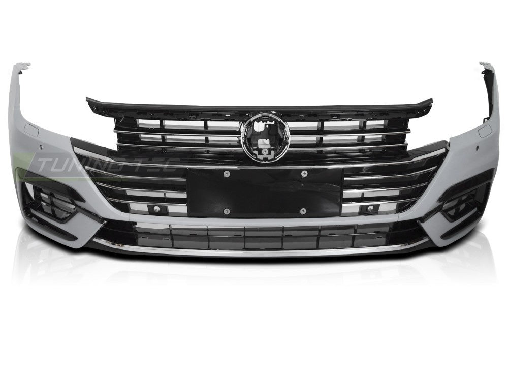 Bakside av sport frontfanger til VW Arteon med festepunkter og monteringsbraketter