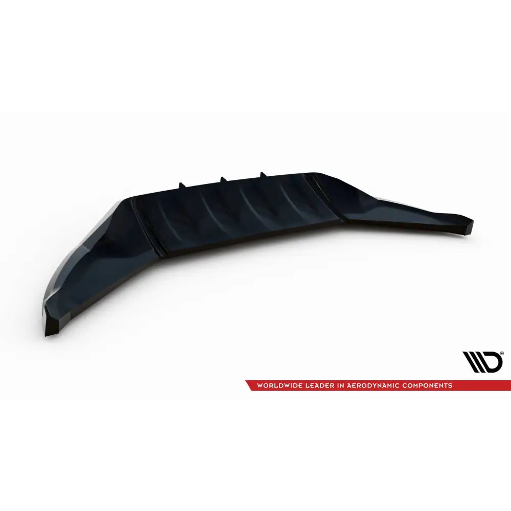 Frontleppe Ford Kuga ST-Line Mk2 i sort plast med ribber, kantede endestykker og rød tekststripe.