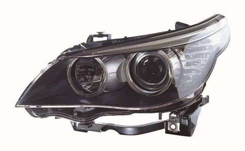 Frontlykt venstre BMW E60 E61 LCI 2007-2010 DEPO H7 LED svart innfatning