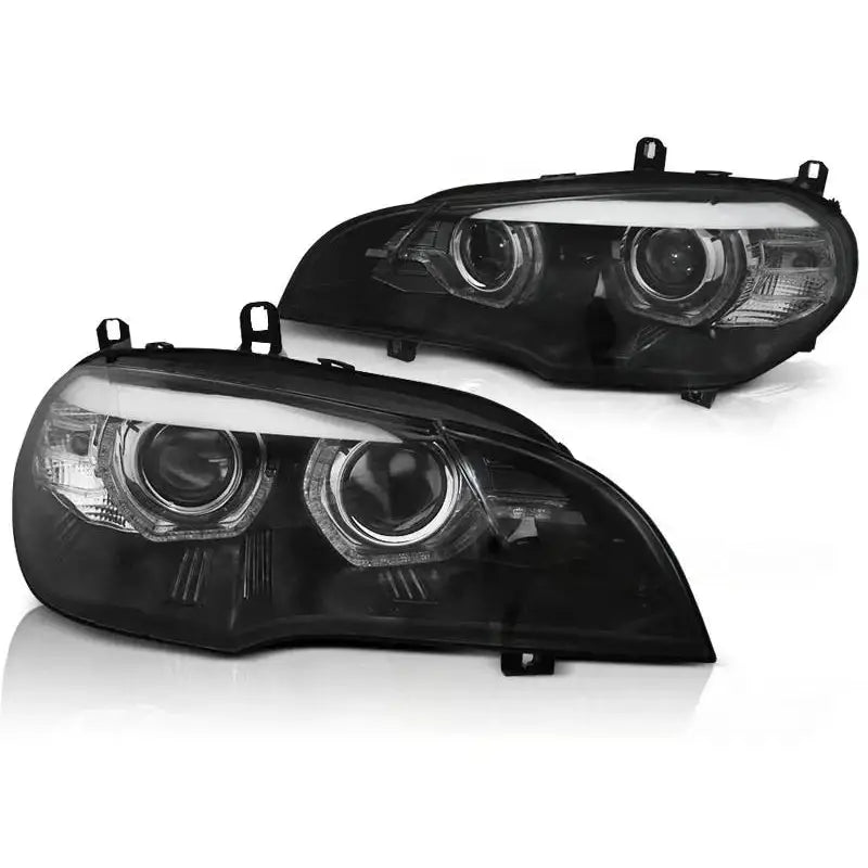 Frontlykter Angel Eyes Led Drl Black Afs - Bmw X5 E70 07-13