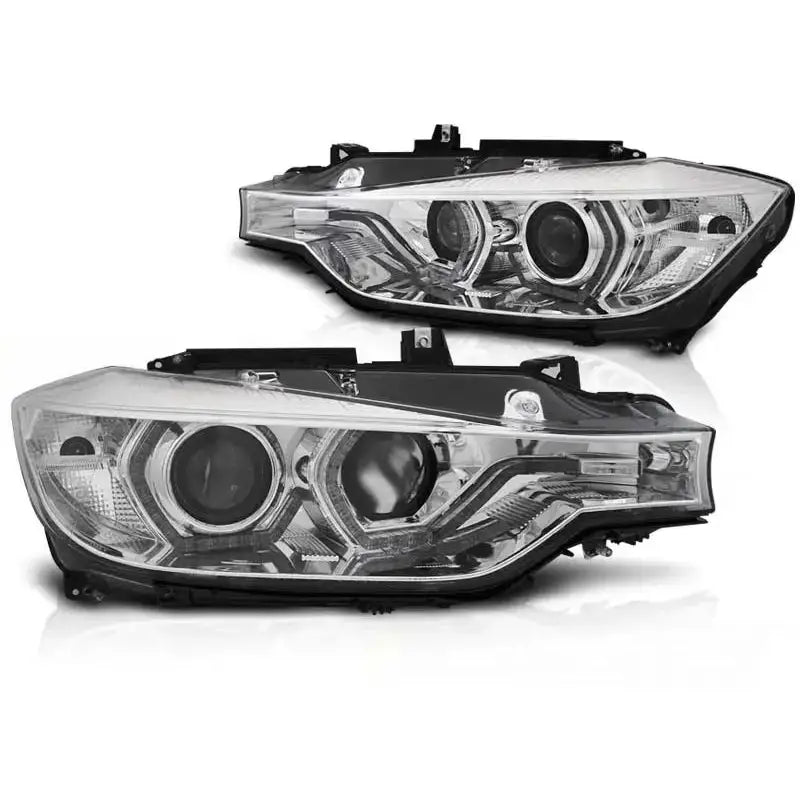 Frontlykter Angel Eyes Led Drl Chrome - Bmw F30/f31 Lci 15-18 - 1