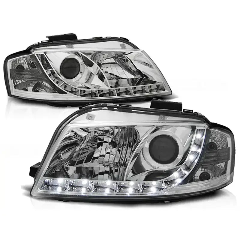 Frontlykter Audi A3 8p 05.03-03.08 Chrome V2 - 2