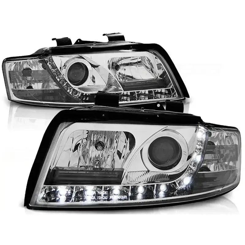 Frontlykter Audi A4 10.00-10.04 Chrome Led - 1