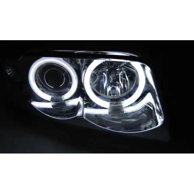 Frontlykter Audi A4 11.94-12.98 Angel Eyes Ccfl Chrome - 3