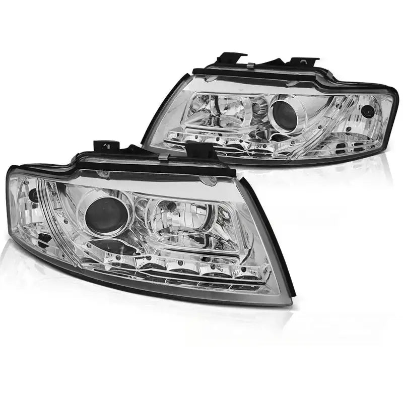 Frontlykter Audi A4 B6 Cabrio 02-06 Led Chrome - 1