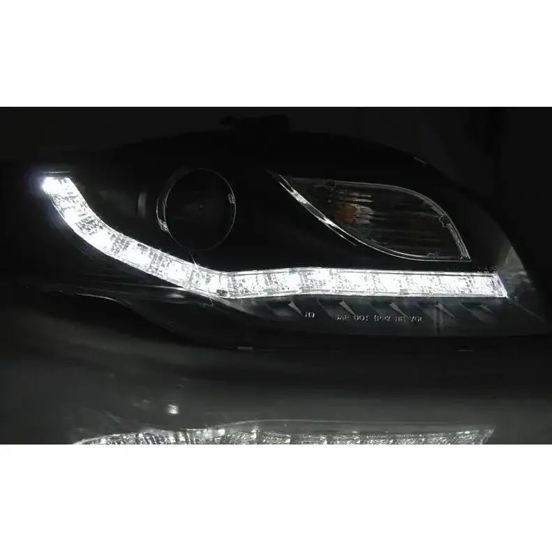 Frontlykter Audi A4 B7 11.04-03.08 Daylight Led Ind. Black - 5