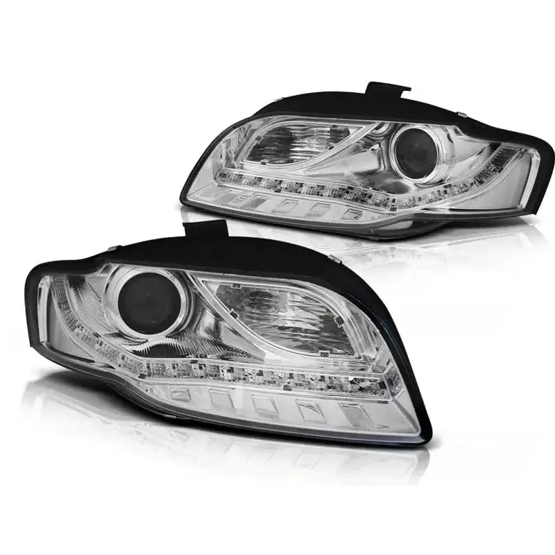 Frontlykter Audi A4 B7 11.04-03.08 Daylight Led Ind. Chrome - 2