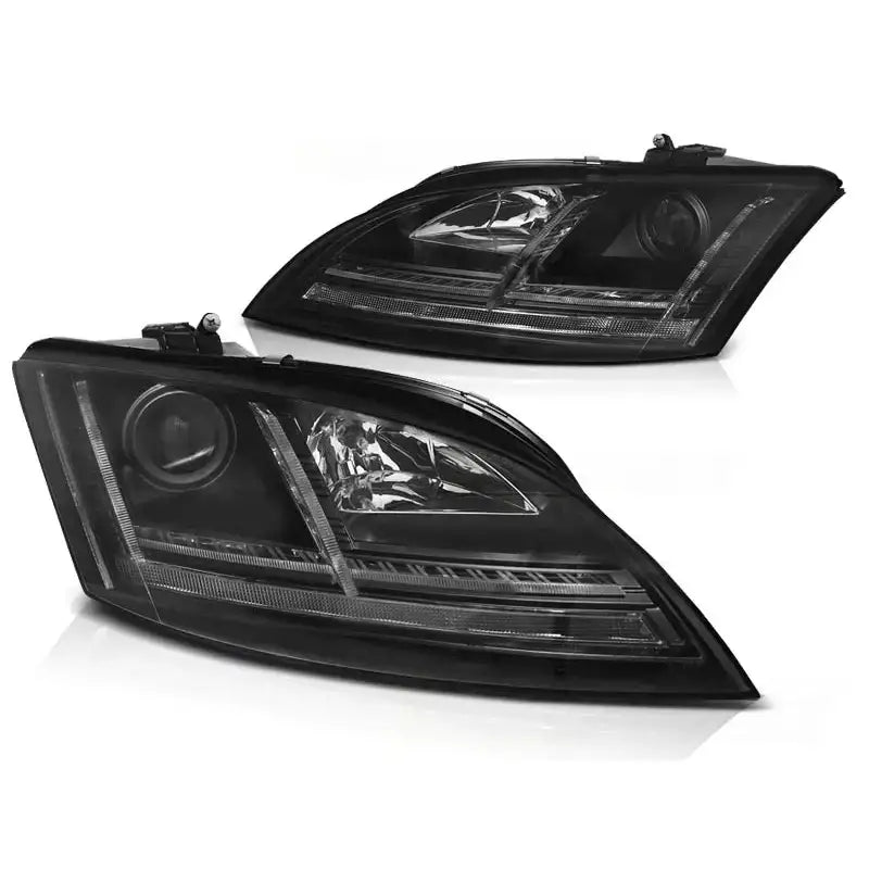 Frontlykter Audi Tt 06-10 8j Black Led Seq - 2