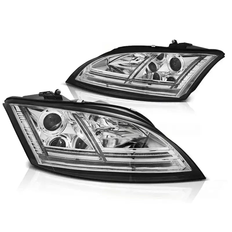 Frontlykter Audi Tt 06-10 8j Chrome Led Seq - 2