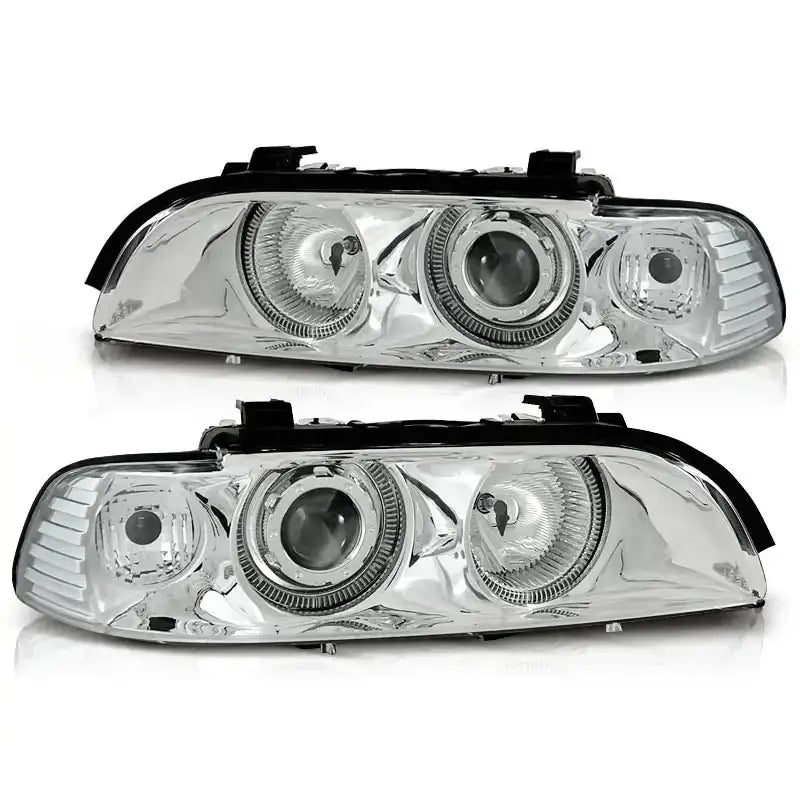 Frontlykter Bmw E39 09.95-06.03 Angel Eyes Chrome - 2