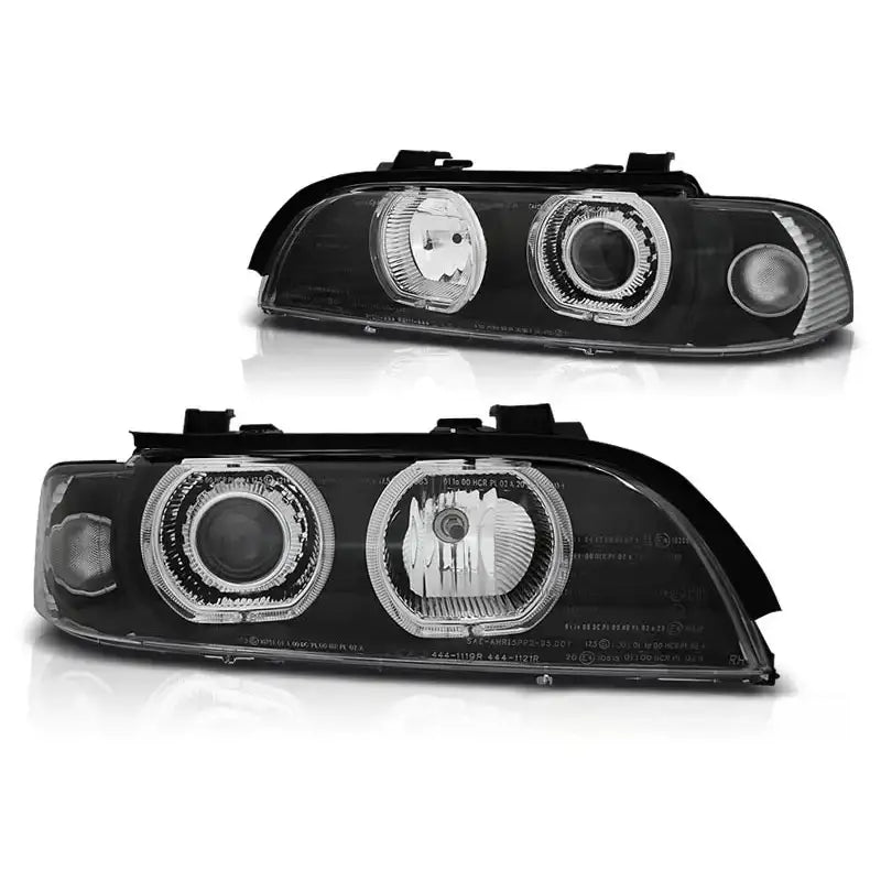 Frontlykter Bmw E39 09.95-06.03 Angel Eyes Led D2s/h7 Black - 1