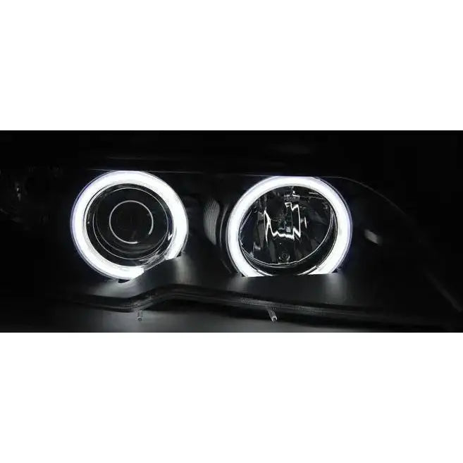 Frontlykter Bmw E46 04.03-06 Coupe / Cabrio Angel Eyes Xenon Black - 3