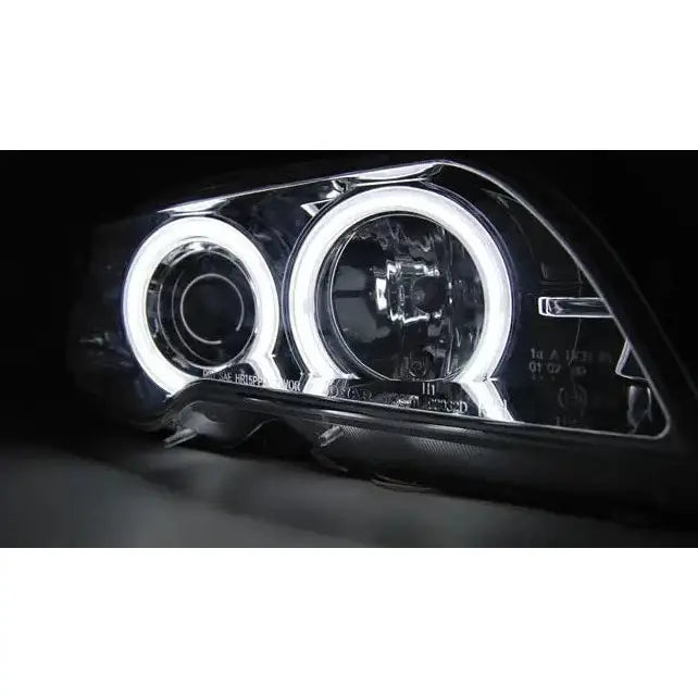 Frontlykter Bmw E46 04.03-06 Coupe / Cabrio Angel Eyes Xenon Cgrome - 4