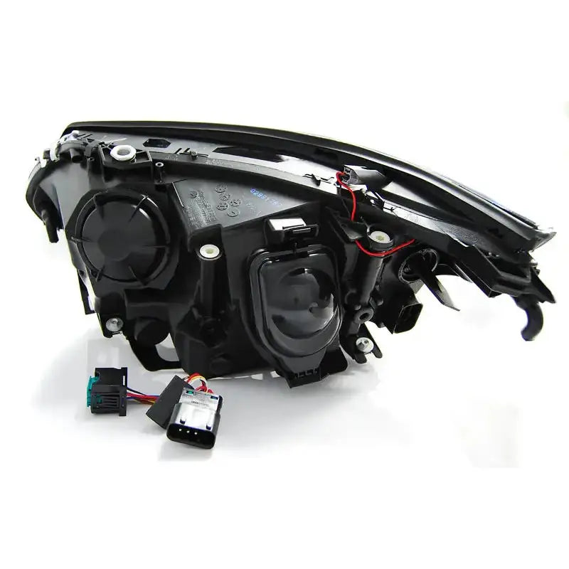 Frontlykter Bmw E60/e61 03-07 Angel Eyes Black Led