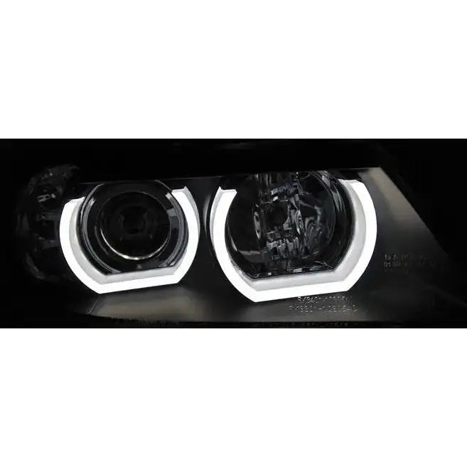 Frontlykter Bmw E90/e91 03.05-08.08 3d U-type Black Hid - 3