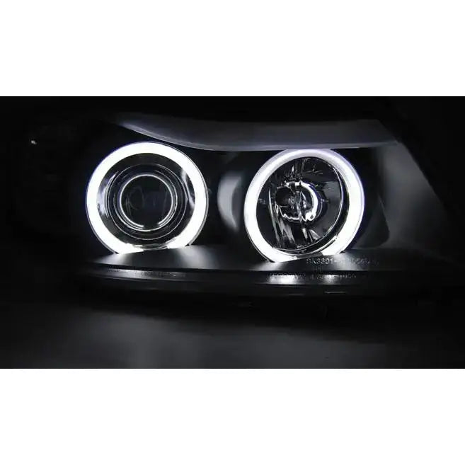 Frontlykter Bmw E90/e91 03.05-08.08 Angel Eyes Ccfl Black - 3